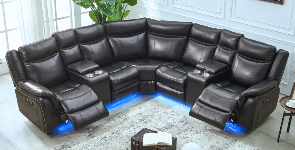  reclining sectional sofa