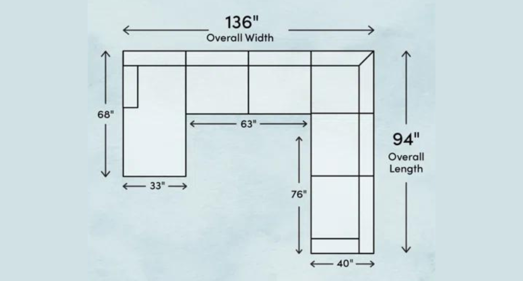 sectional sofa size calculator