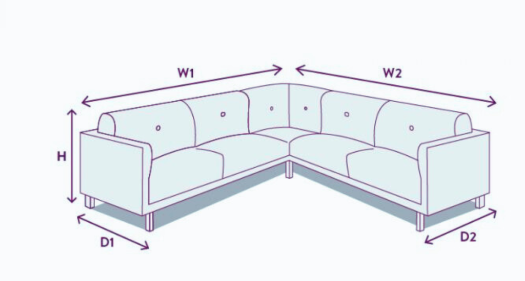 sectional sofa size calculator